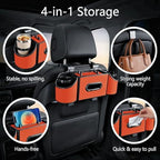 Back Seat Car Organizer, Nappa Leather Seat Organizer with Cup Holders - Image 2