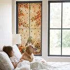 Window Privacy Film Frosted, Thanksgiving Gnomes Static Cling Door Window Covering, Fall Orange Pumpkin Maple Leaves UV Blocking Windows Film for Office, Hotel, Bedroom, 29.5 x 78.7 Inches - Image 2