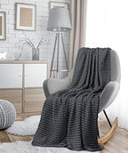 Utopia Bedding 100% Cotton Waffle Blanket Twin Size Charcoal, 90x72 Inch - Image 6
