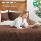 Love's cabin Quilts for Queen Bed Brown Bedspreads Bedding Set - Lightweight Bedspread Comforter - Coin Pattern Bedding Coverlet for All Season - 3 Pieces (1 Quilt, 2 Pillow Shams) - Image 2