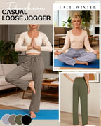 4 Pack Women Lounge Comfy Pants Lightweight Sweatpant - Image 3