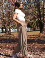 TARSE Womens Linen Barrel Pants Casual Summer Travel Lounge Trousers - Image 3