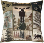 Feelyou Bear Deer Throw Pillow Covers Soft 16" x 16" - Image 4