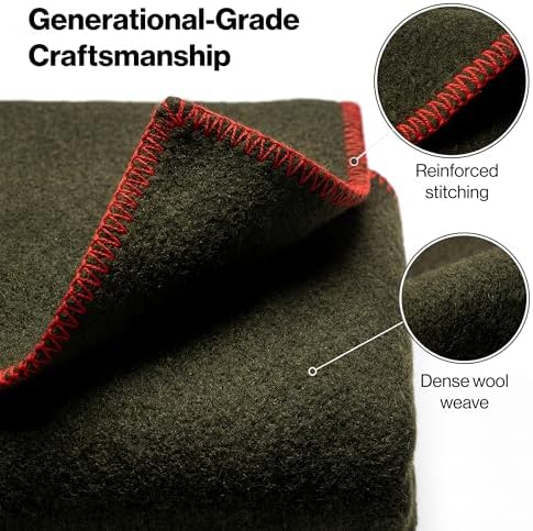 Whispering Winds 100% Wool Blanket, Premium Queen Size (90"x90") - Image 5