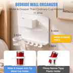 Metal Bedside Wall Shelf, No Drill Floating Bedside Shelf Wall Organizer - Image 2
