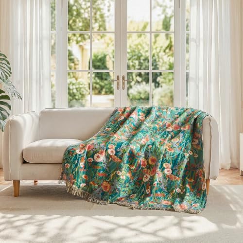 LUTBM Boho Throw Blanket for Bed 60"x80", All Season Cotton Couch Blankets - Image 2