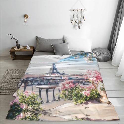 Beautiful Eiffel Tower Paris Print Ultra-Soft Micro Fleece Blanket Ultra-Soft Micro Light Weight Warm Bed Throw Blanket - Image 7