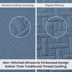 Love's cabin Quilts for Queen Bedspreads, 7 Pieces Bed in a Bag, Misty Blue - Image 3