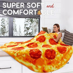 Zulay Kitchen (60 Inch) Giant Pepperoni Pizza Blanket - Novelty Big Pizza Blanket Adult and Kids - Premium Soft Flannel Round Pepperoni Throw for Indoors, Outdoors, Travel, Home and More - Image 4