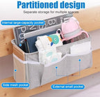 2Pcs Portable Bedside Hanging Caddy (Beige ) - Image 5