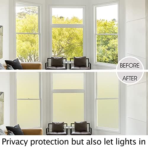 HIDBEA Frosted Glass Window Privacy Film,Static Cling 41.3 in x 13.1 ft - Image 3
