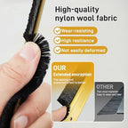 2 Pcs Door Sweep Door Brush Bottom Sweep with H-Shape Aluminum Alloy Base for Home、Industrial，2.4-Inch Door Brush (3.4 Inch Wx39.4Inch L),Gold - Image 3