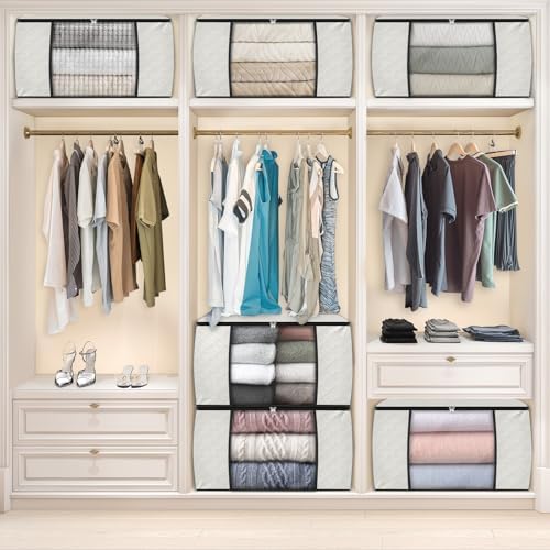Fab totes 6 Pack Storage Bags for Clothes Blanket Storage Bins with Lids - Image 6
