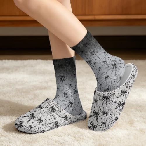 Jeiento Womens Fuzzy Slipper and Socks Winter Warm Gifts for Mom,Wam Cozy Indoor Socks Comfort Home Shoes - Image 3