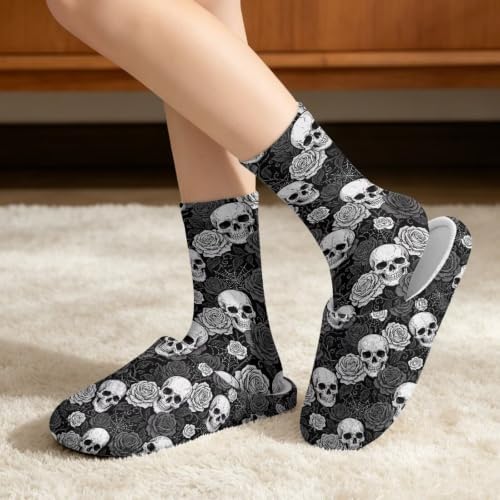 Jeiento Fuzzy Slippers and Sock Set Women's Warm Cozy Memory Foam House Shoes Soft Slip-on Slides - Image 2