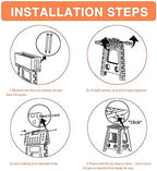 ACKO 16 Inch 6 Pack Folding Step Stool, Safety Lock, Holds 400 lbs, White - Image 5