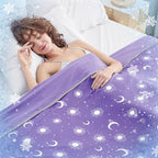 inhand Cooling Blanket Full Size (80"x90") - Double Sided Cooling Blankets for Hot Sleepers, Soft Lightweight Summer Blanket for Beach, Sofa Bed Couch, Room Decor, Gifts for Women Lavender Purple by inhand