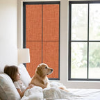 Window Privacy Film Frosted, Burnt Orange Static Cling Door Window Covering, Rustic Farmhouse Solid Color Fall UV Blocking Windows Film for Office, Hotel, Bedroom, 29.5 x 78.7 Inches - Image 2