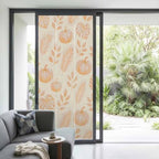 Window Privacy Film Frosted, Orange Pumpkins Fall Non-Adhesive Static Cling Window Tint, Thanksgiving Tropical Palm Rustic Insulated Windows Frosted Films for Living Room, 35.4 x 78.7 Inches - Image 2