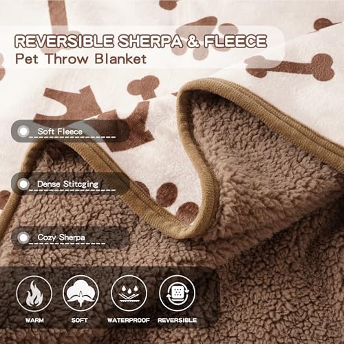 Washable Waterproof Dog Blankets for Large Dogs 50"x60" Beige - Image 4