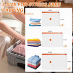 Vacuum Storage Bags with Electric Pump, 9-Pack Space Saver Bags for Clothes, Blankets, Comforters & Pillows, Reusable Vacuum Seal Bags with Wide Opening, 3 Sizes for Closet, Under Bed & Travel - Image 4