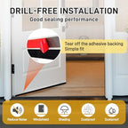 2 Pcs Door Sweep Door Brush Bottom Sweep with H-Shape Aluminum Alloy Base for Home、Industrial，1.6-Inch Door Brush (2.6Inch Wx39.4Inch L),White - Image 4