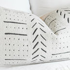 BlissBlush Off White Decorative Throw Pillow Covers 20X20, Set of 2, Boho Farmhouse Square Cushion Cover, Cozy Soft Accent Pillowcase for Couch Sofa Bed Living Room Home Décor - Image 5