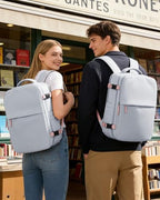 Vacuum Seal Travel Backpack with Air Pump Compression Waterproof Vacpack Carry On Backpack for Travel Daypack Women Men with Vacuum System Airlines Approved Vacpack Laptop Space Saver Bags Grey - Image 2