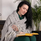LYHome Cashmere & Merino Wool Blanket, Soft Throw for Bed & Couch, 55x79 in - Image 5