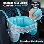 NapUp Car Seat Head Support for Toddler - Anti-Bobbing Head Holder - Teal - Image 5