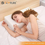 Cube Memory Foam Pillow for Side Sleepers (24"x12"x6" Extra Thick Pillow), Cervical Pillow for Neck and Shoulder Pain Relief, Neck Pillow, Bed Pillow with Washable Pillowcase, White - Image 5