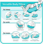 BYRIVER 39" C Shaped Body Pillow for Side Sleeping Adults Men Women, Anxiety Relief Hugging Gaming Pillow, Pregnancy Maternity Leg Knee Support Pillow, Gifts for New Moms, Washable Pillowcase(L) - Image 3
