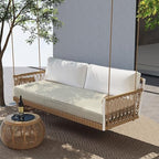 Outdoor Bench Cushion Waterproof with Memory Foam,Patio Bench Cushions for Outdoor/Indoor Furniture Porch Swing Cushion with Handle and Adjustable Strap,Cream Beige,48x18 Inch - Image 7
