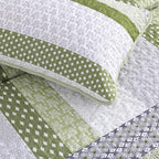 WONGS BEDDING Quilt Queen Size Olive Green, Bohemian Stripe Bedspread - Image 7