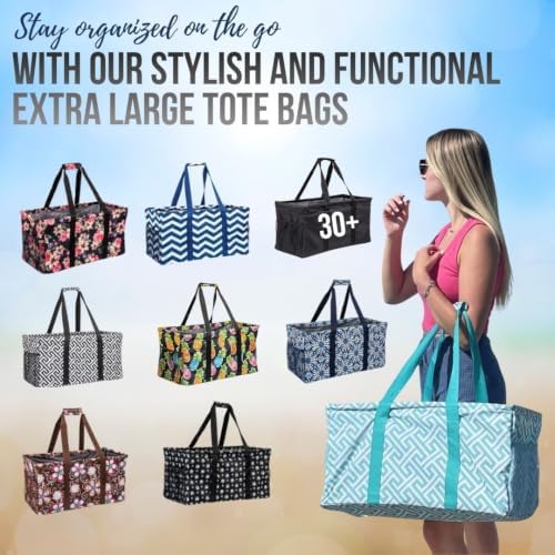 Extra Large Utility Tote Bag - Oversized Collapsible Beach Bag - Pineapple - Image 2