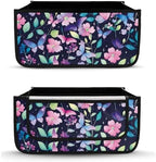 LedBack Flowers Mobility Scooter Accessories for 3 Pcs, Leaves Floral Rollator Walker Seat and Backrest Covers Rollator Walker Storage Basket for Seniors - Image 3