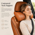 Memory Foam Car Headrest Neck Pillow-2 Pack，Red - Image 2