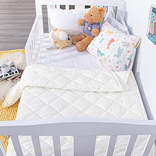 NTBAY Oversized Toddler Down Alternative Comforter, 43 x 60, White - Image 3
