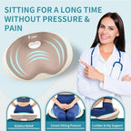 FLORICH Seat Cushion and Lumbar Support Pillow for Office Chair Car Neck Headrest Pillow Memory Foam Seat Pads Pressure Relief Back Cushion and Carseat Pads(Brown) - Image 4