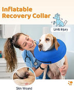 Supet Inflatable Dog Cone Collar Alternative After Surgery, Dog Neck Donut Collar Recovery E Collar for Neuter, Soft Pet Cone for Small Medium Large Dogs - Image 2