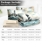 WeCozy Twin Comforter Set with Sheets, 5 Pieces Lighthouse Bedding - Image 6