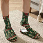 House Slipper and Socks Set for Women Warm Comfy Fuzzy Slipper with Crew Socks Plush Fuzzy Slippers for Indoor - Image 3