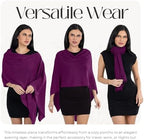 Velanio Cashmere Poncho for Women - 100% Mongolian Wrap & Dress Topper - Image 3