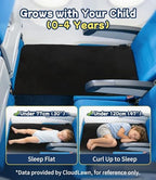Toddler Airplane Bed, Airplane Bed for Toddler, Velvet Black - Image 2
