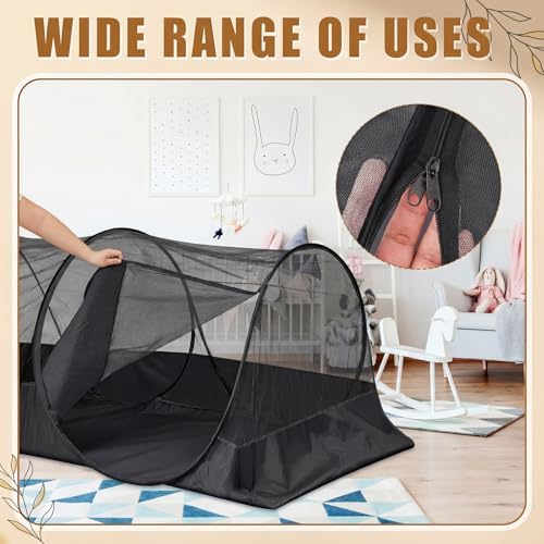 1 Pcs Mosquito Netting for Camping Bed 78 * 39 * 28 Inch, Black - Image 4