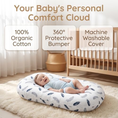 Baby Lounger, Extra Large Infant Support Cushion for 0-24 Months - Image 4