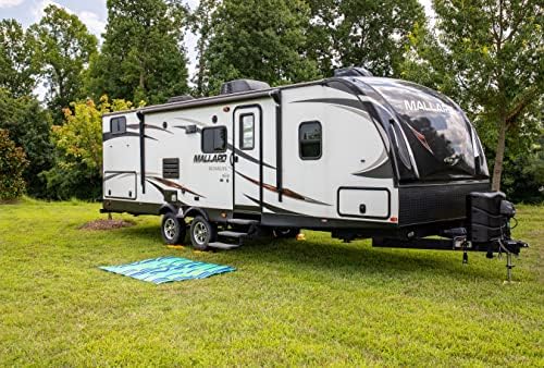 Camco Handy Mat with Strap - Perfect for Picnics, Beaches, RV and Outings - Green/Turquoise - 60" x 78" (42806) - Image 2