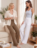 Showitty Wide Leg Pants for Women with Pockets, High Waist Yoga Lounge - Image 3