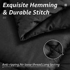 HYLEORY All Season Twin Size Bed Comforter - Cooling Down Alternative Quilted Duvet Insert with Corner Tabs - Winter Warm - Machine Washable - Dark Grey - Image 5