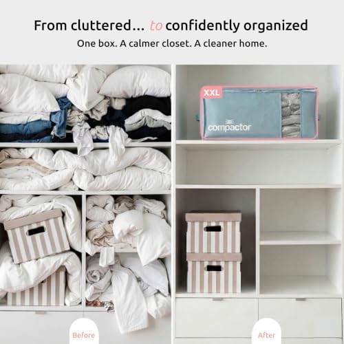 Compactor XXL 3 Vacuum Storage Bag & 3 Semi-Rigid Box, Closet Organizer, 210L - Image 3